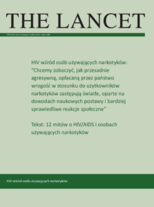 okładka – THE LANCET – 12 MITÓW O HIV/AIDS i OSOBACH UŻYWAJĄCYCH NARKOTYKÓW