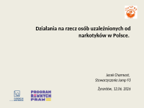Prezentacja ze spotkania – strona tytułowa z logami Fundacji Batorego i Programu Równych Praw PRP