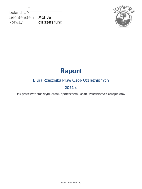 Raport Biura Rzecznika Praw Osób Uzależnionych 2022 r.